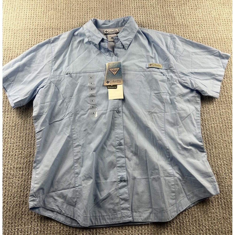 Columbia PFG Shirt Womens XL Flamingo Bay Omni-Shade UPF 30 Fishing Vented NWT*